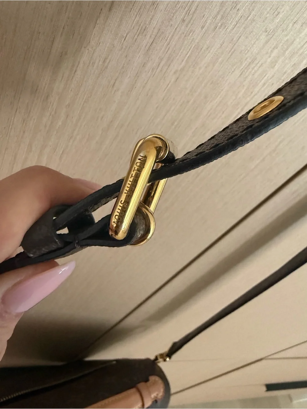 Louis Vuitton Monogram Canvas Crossbody with Gold Hardware